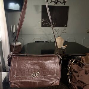 Brown vintage COACH adjustable shoulder bag